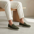 Soft suede slip on loafer, view 22