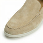 Soft suede slip on loafer, view 4