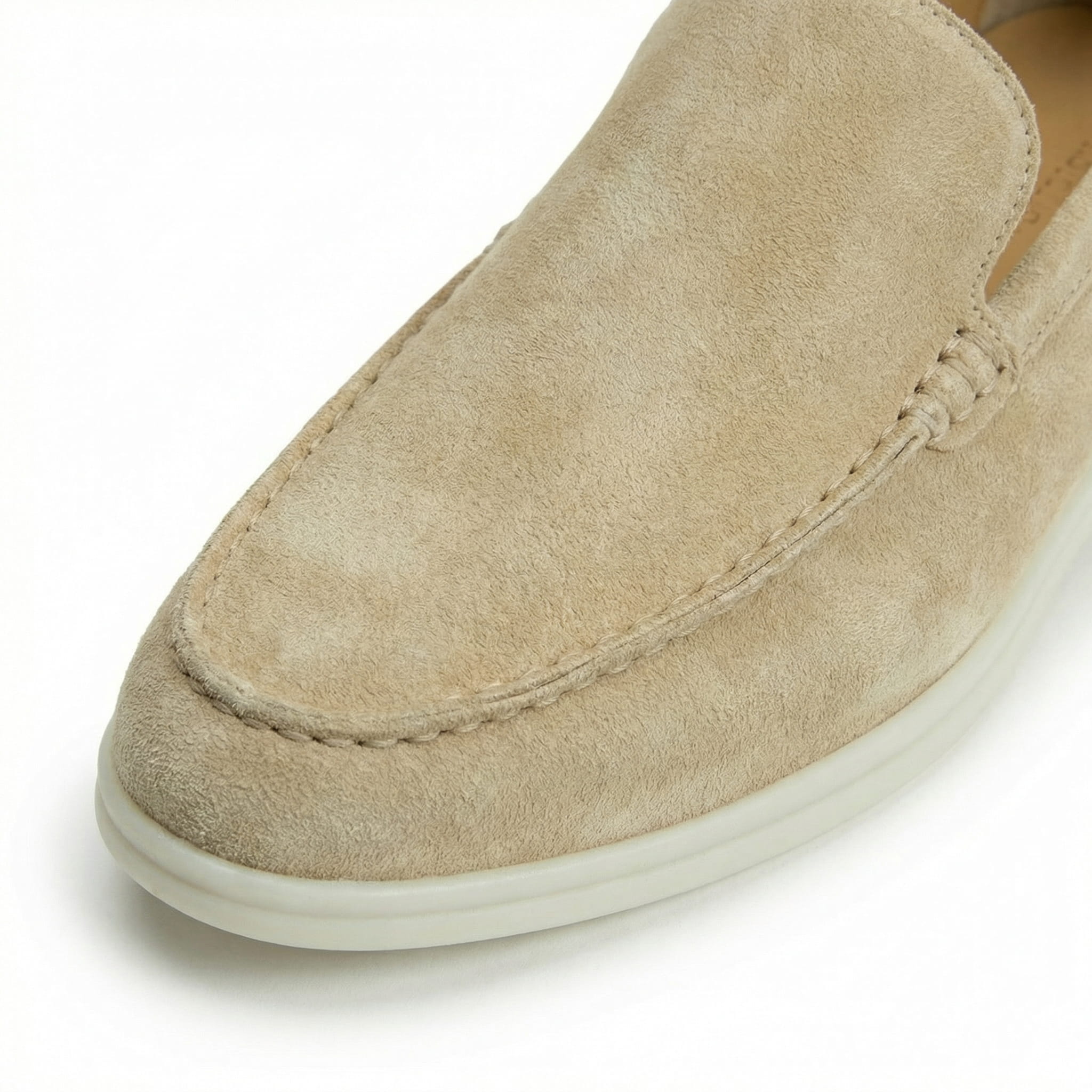 Soft suede slip on loafer, view 4