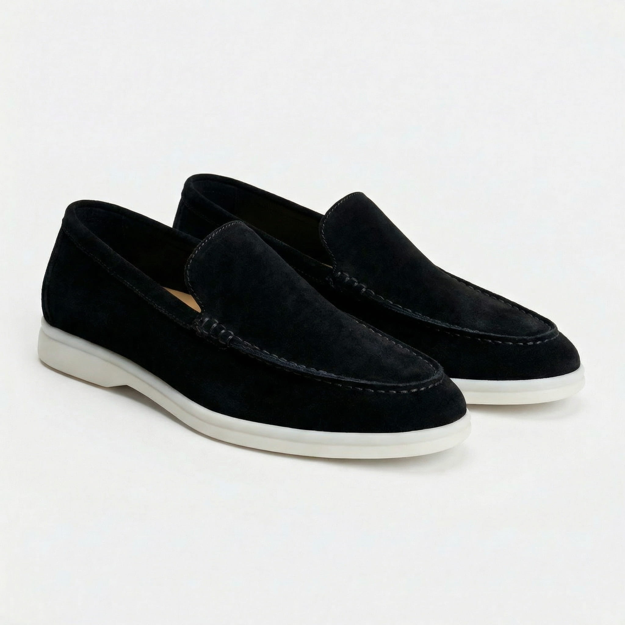 Soft suede slip on loafer, view 32
