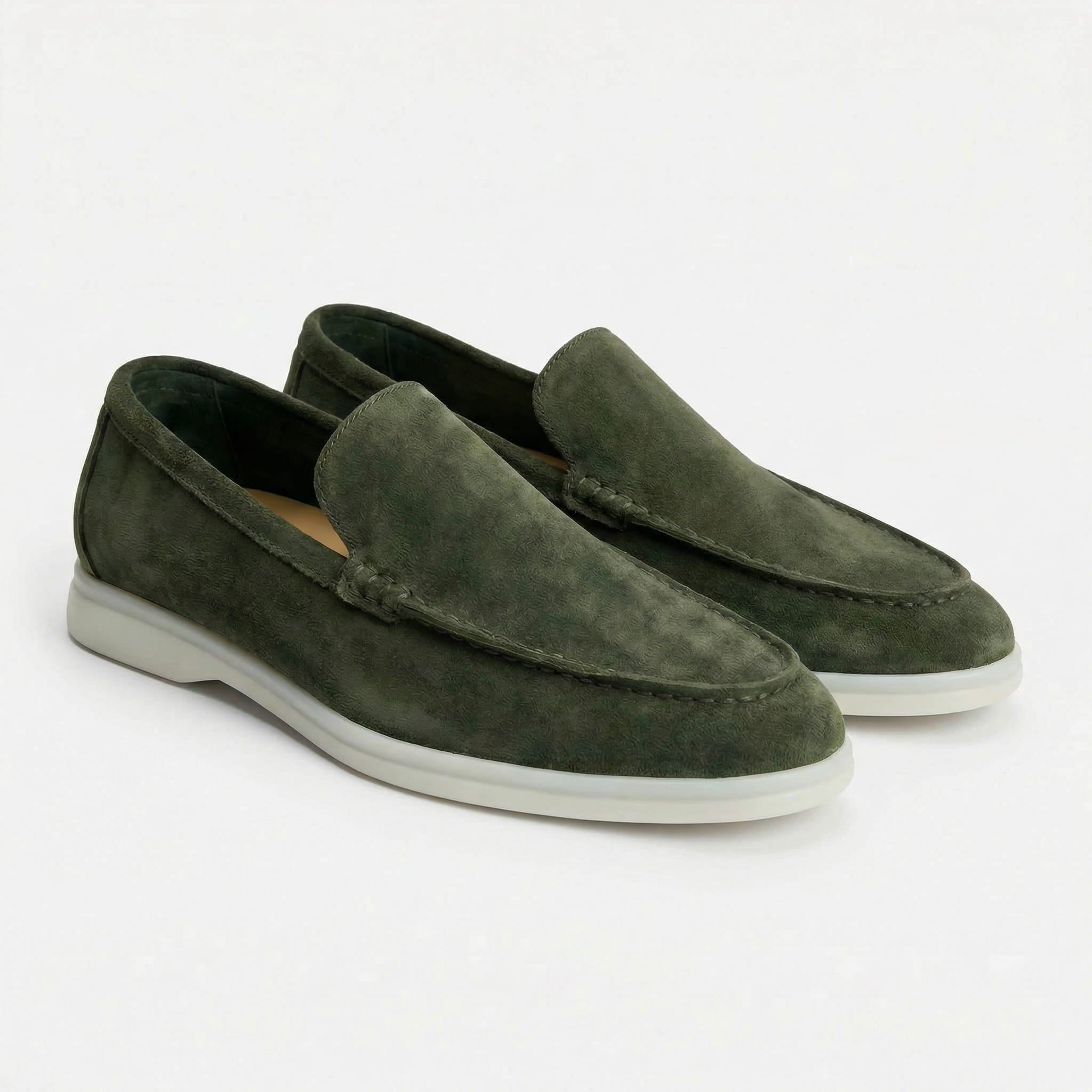 Soft suede slip on loafer, view 23