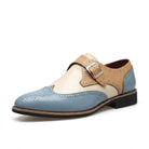 Perforated high shine monk strap dress shoe, view 5