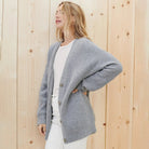 Fall Cashmere Feel Oversized V Neck Cardigan for Women