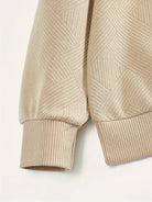 Fall Textured Geometric Polo Collar Quarter Zip Sweater for Men