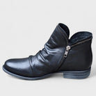 Contoured fit orthopedic ankle boot in black