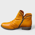 Contoured fit orthopedic ankle boot in yellow