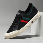 Lightweight breathable mesh lace up sneaker in black