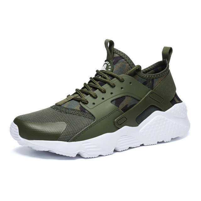 Huarache style mesh summer sneaker in green