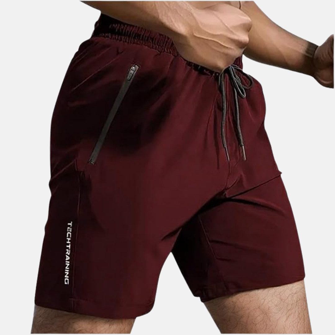 Men's Athletic Gym Shorts with Zip Pocket