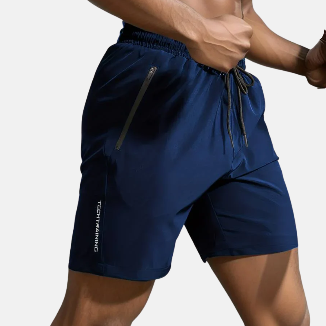 Men's Athletic Gym Shorts with Zip Pocket