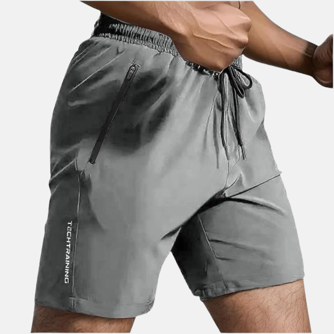 Men's Athletic Gym Shorts with Zip Pocket