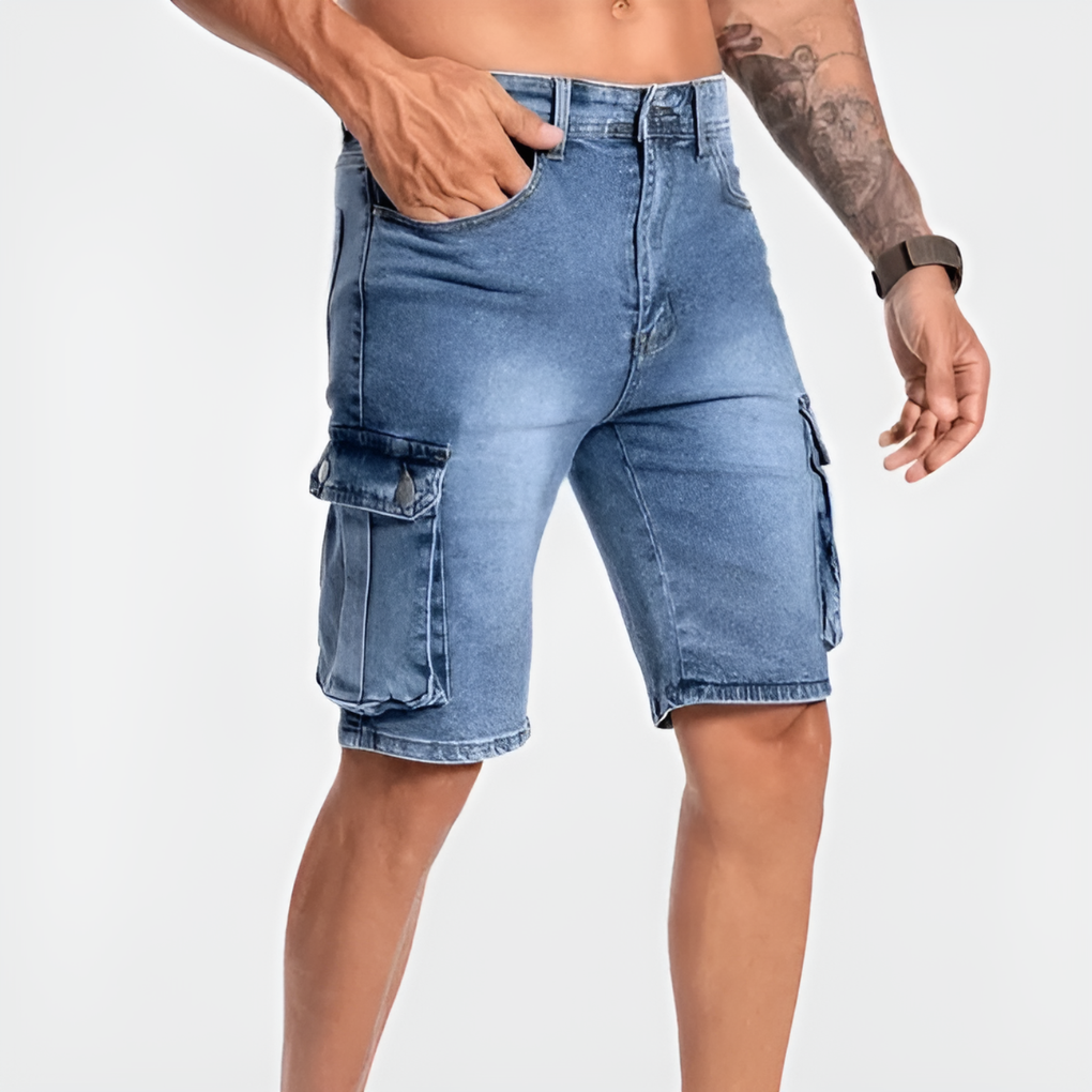 Men's Cargo Denim Shorts Bermuda
