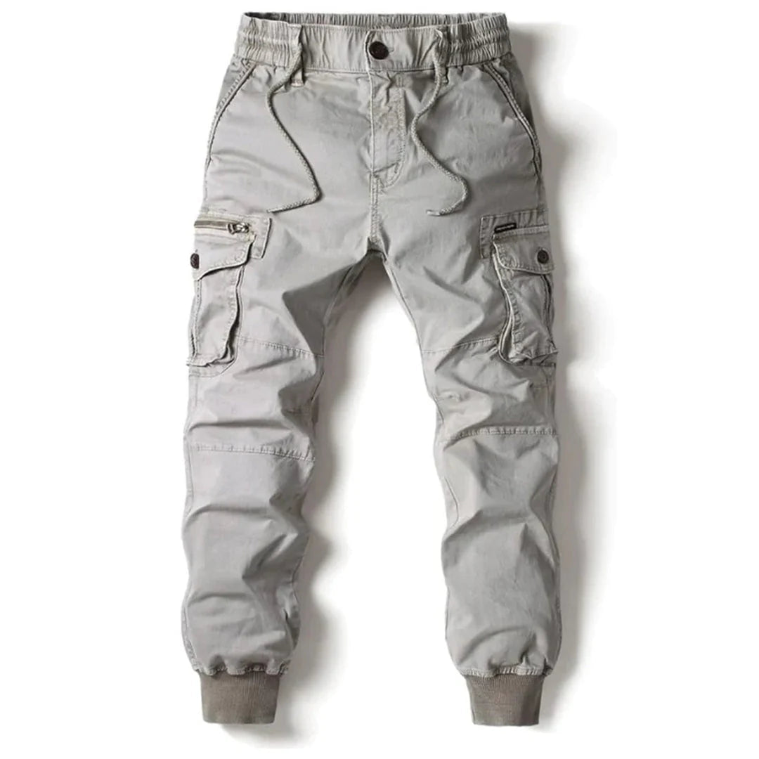 Men's Cargo Jogger Pants Multi-Pocket Elastic Waist