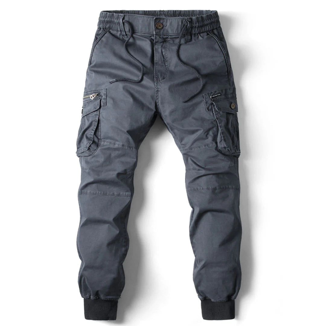 Men's Cargo Jogger Pants Multi-Pocket Elastic Waist