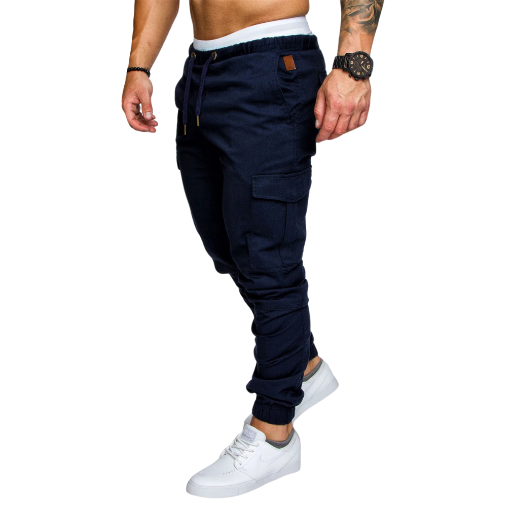 Men's Cargo Jogger Pants with Multi-Pocket Tapered Fit
