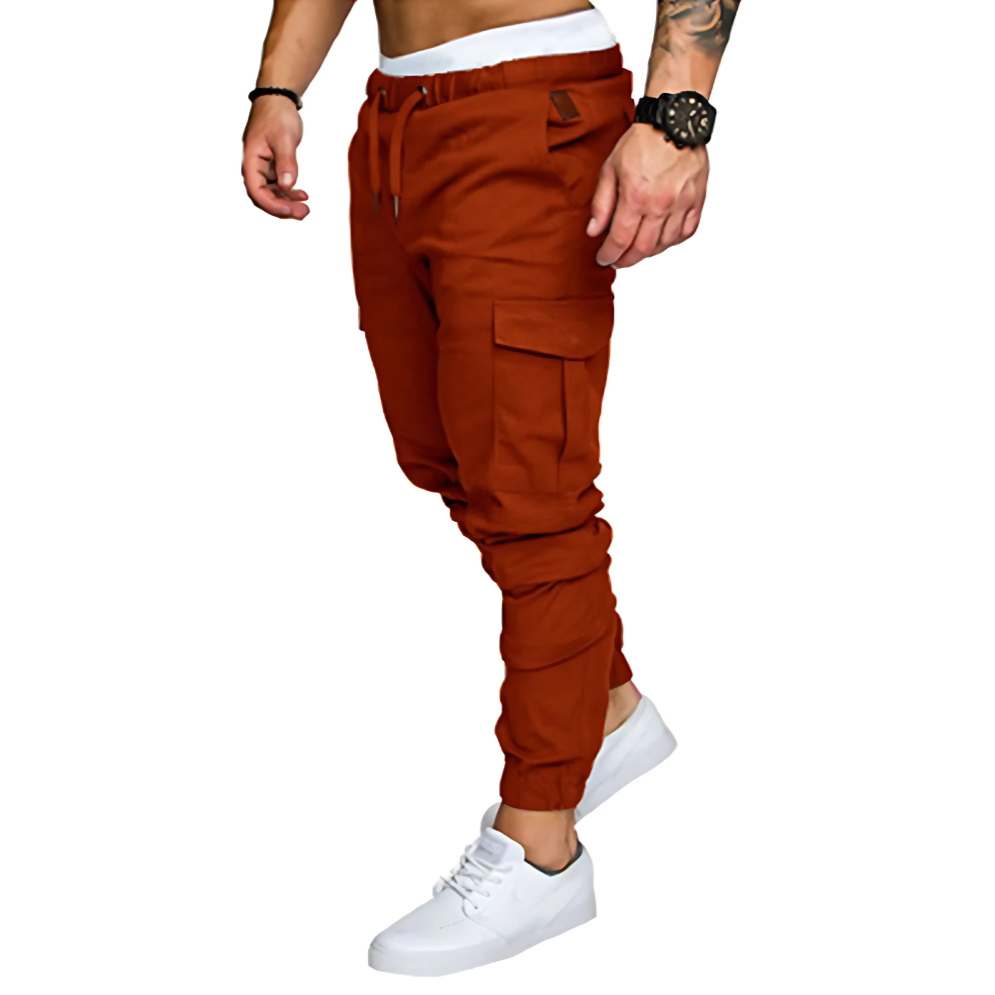 Men's Cargo Jogger Pants with Multi-Pocket Tapered Fit