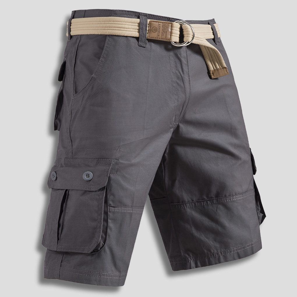 Men's Cargo Shorts Bermuda Multi-Pocket Belted