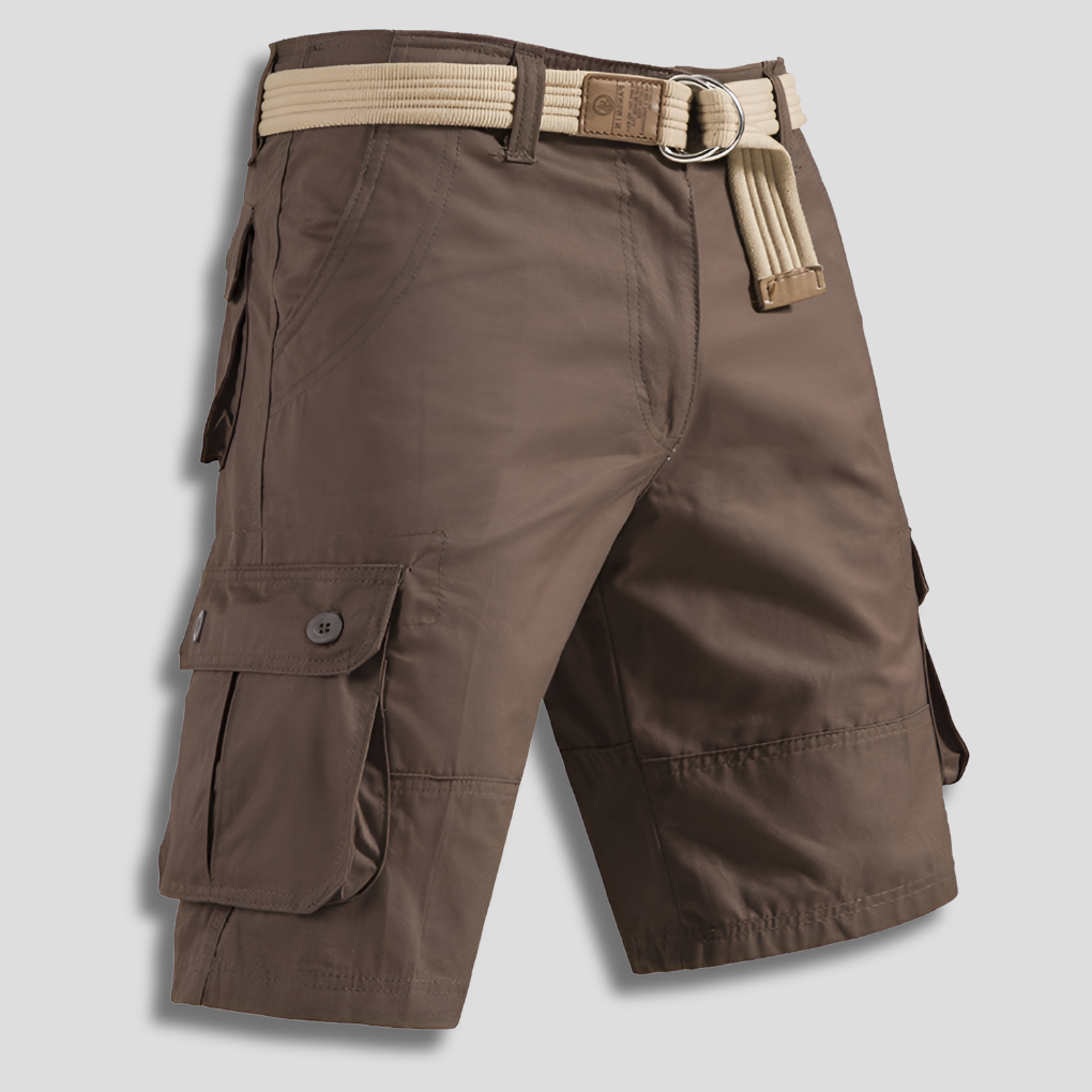 Men's Cargo Shorts Bermuda Multi-Pocket Belted
