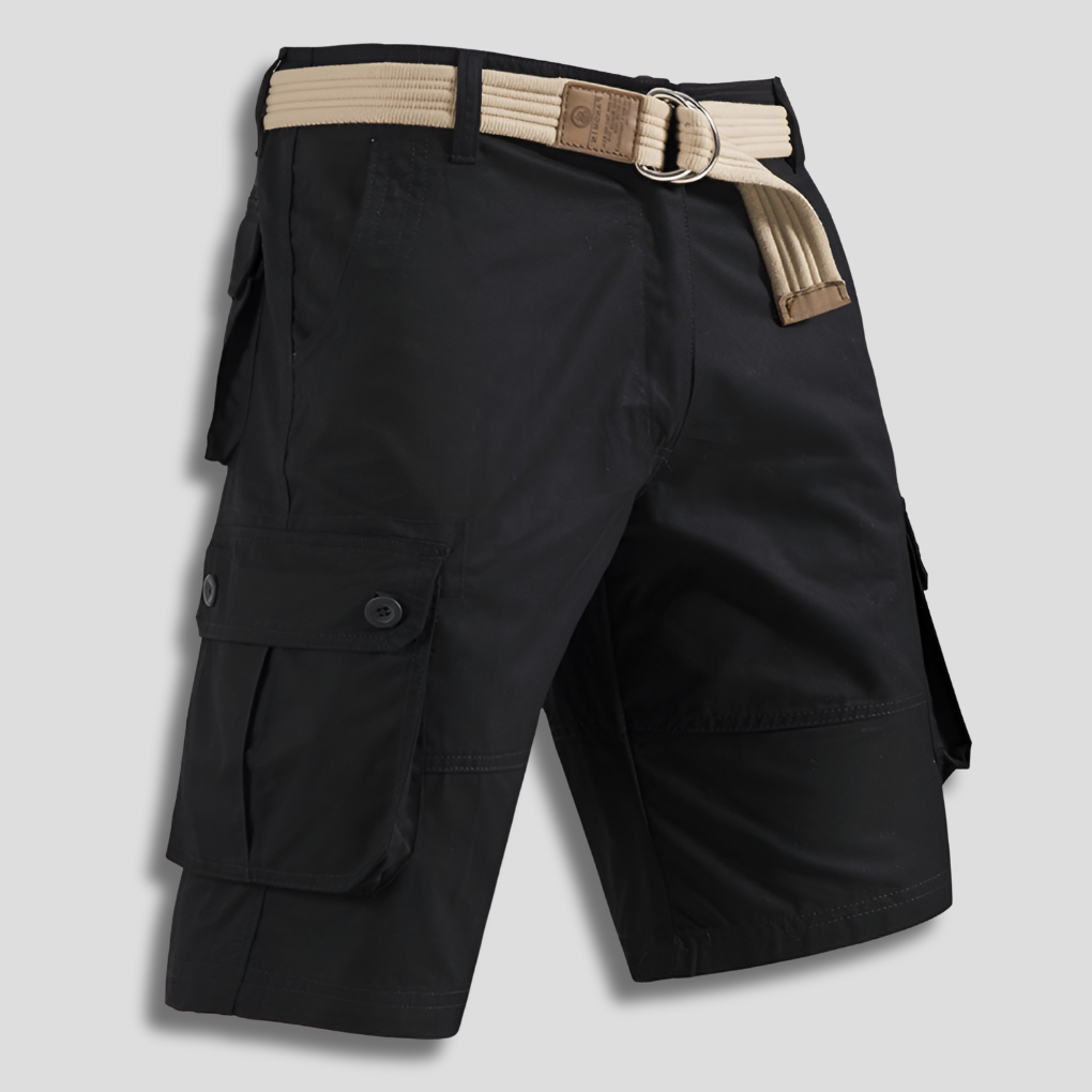 Men's Cargo Shorts Bermuda Multi-Pocket Belted