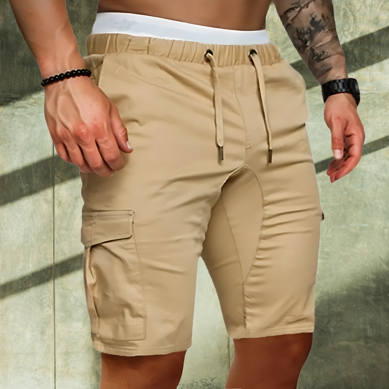 Men's Cargo Shorts Drawstring Elastic Waist