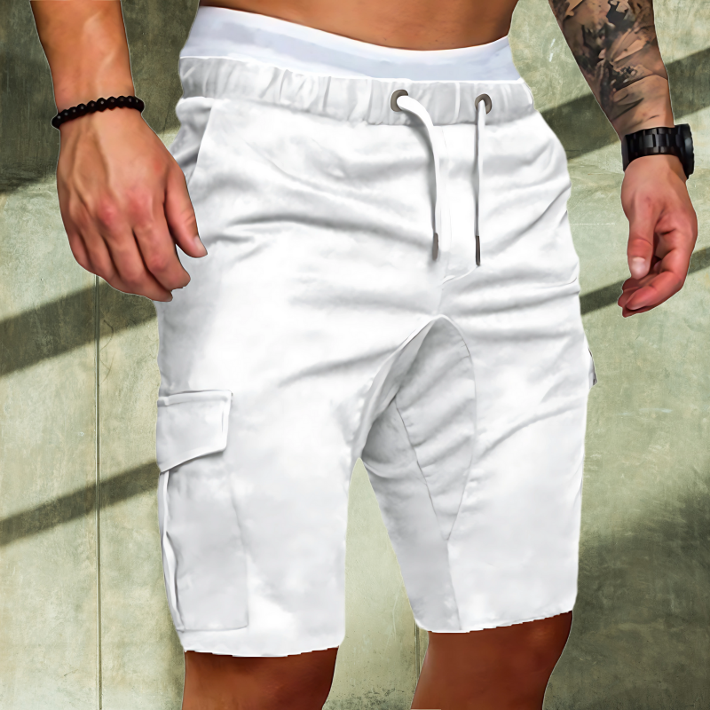 Men's Cargo Shorts Drawstring Elastic Waist