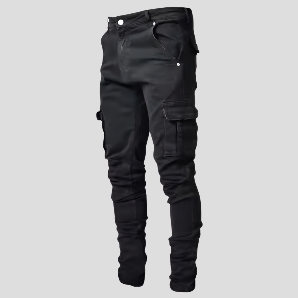 Men's Cargo Stacked Distressed Jeans