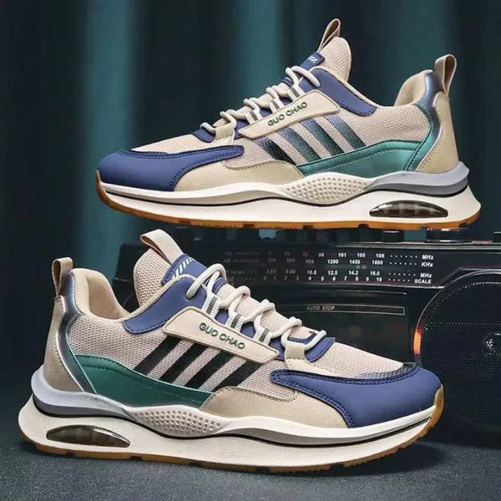 Men's Color Block Chunky Sneakers Retro Runner Dad Shoe