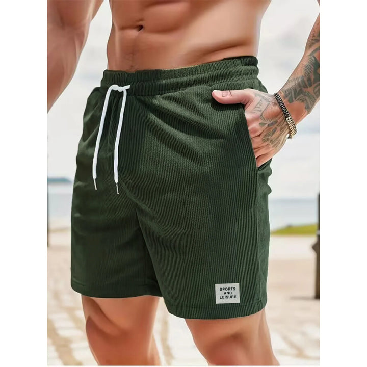 Men's Corduroy Athletic Shorts Drawstring Casual