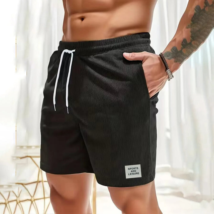 Men's Corduroy Athletic Shorts Drawstring Casual