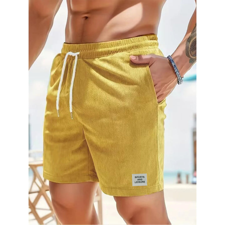 Men's Corduroy Athletic Shorts Drawstring Casual