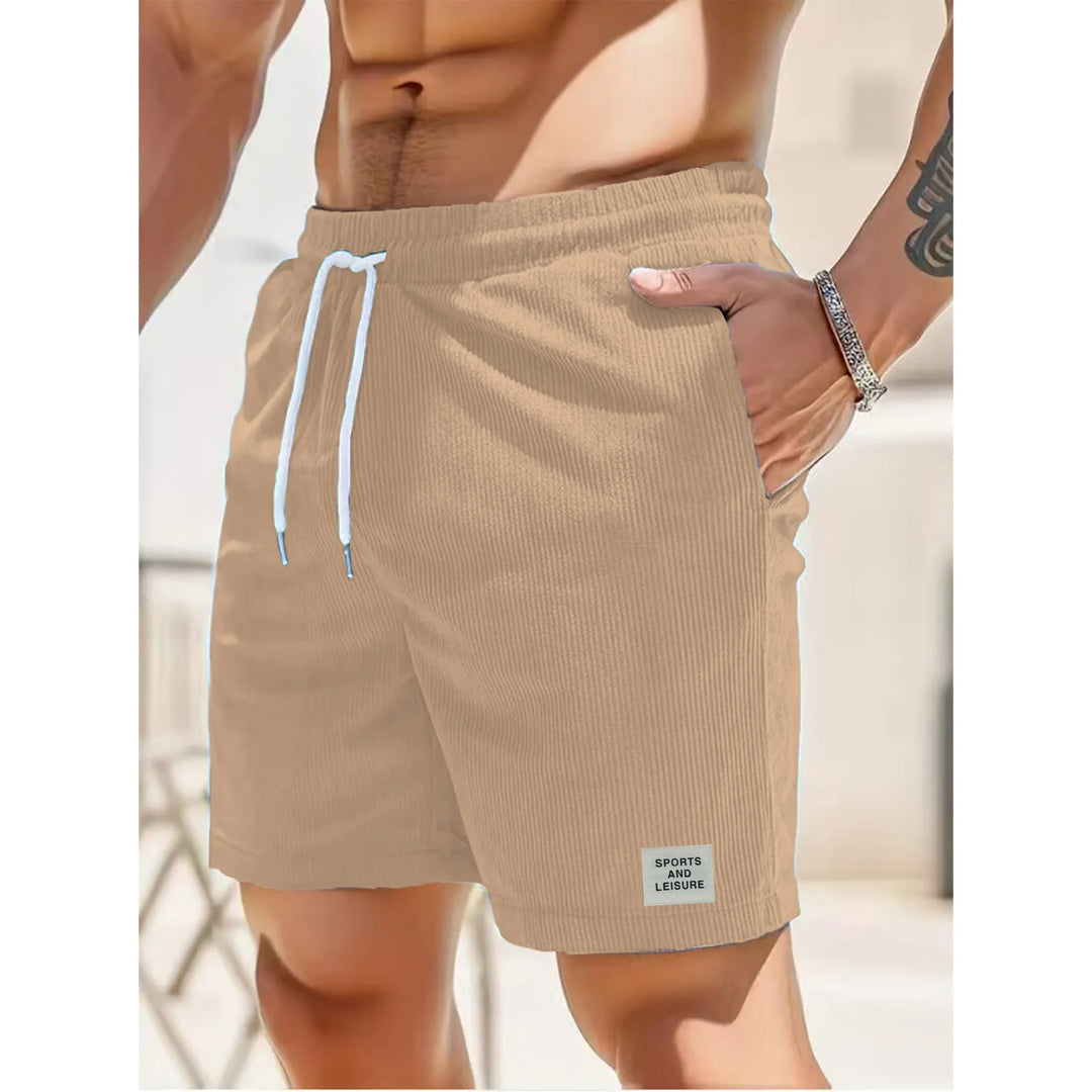 Men's Corduroy Athletic Shorts Drawstring Casual