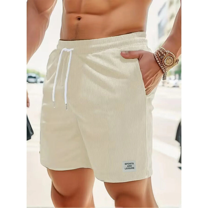 Men's Corduroy Athletic Shorts Drawstring Casual