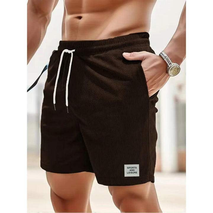 Men's Corduroy Athletic Shorts Drawstring Casual
