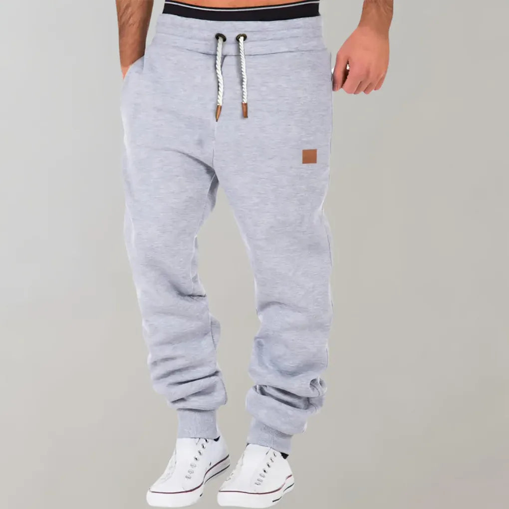 Men's Drawstring Jogger Sweatpants Ribbed Cuff