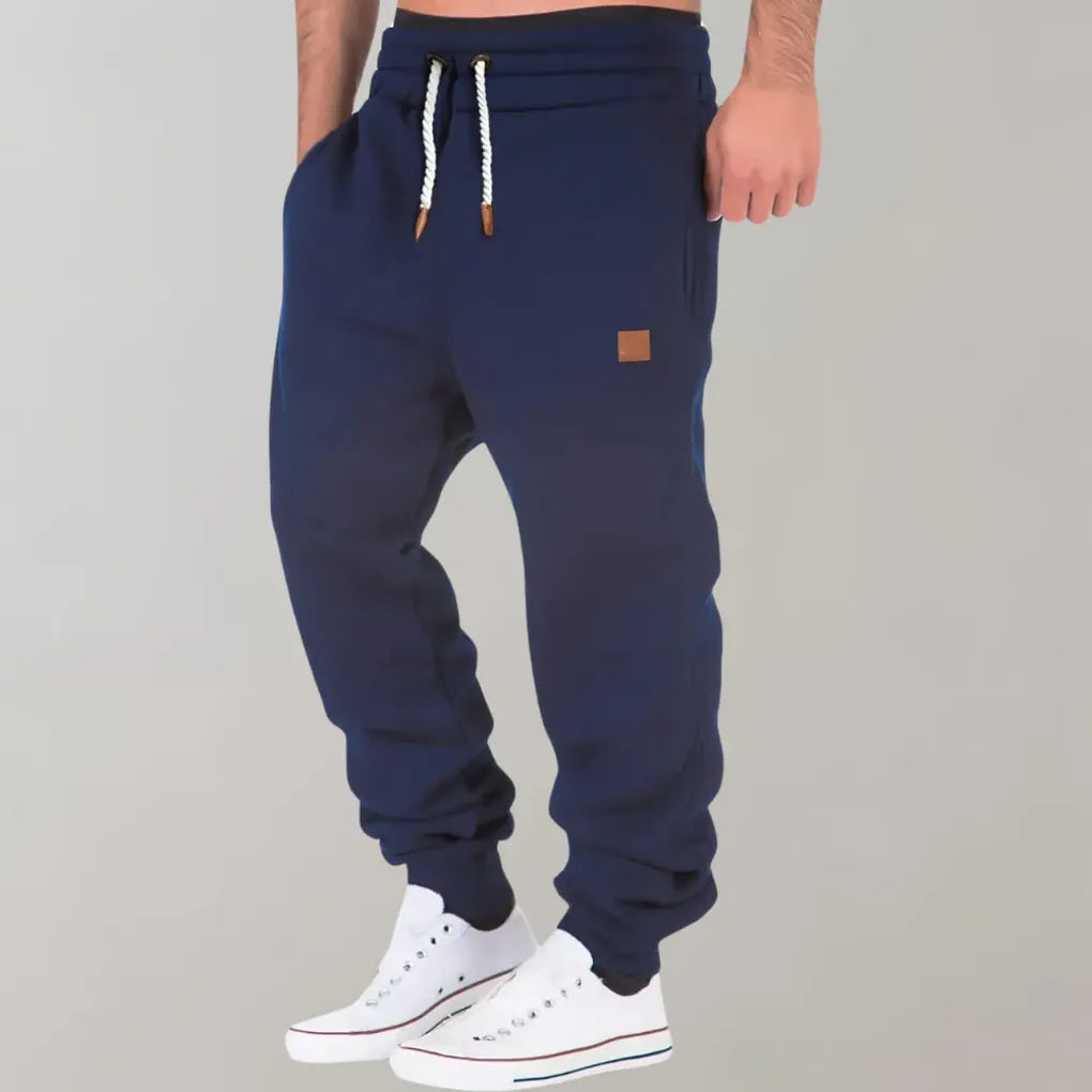 Men's Drawstring Jogger Sweatpants Ribbed Cuff