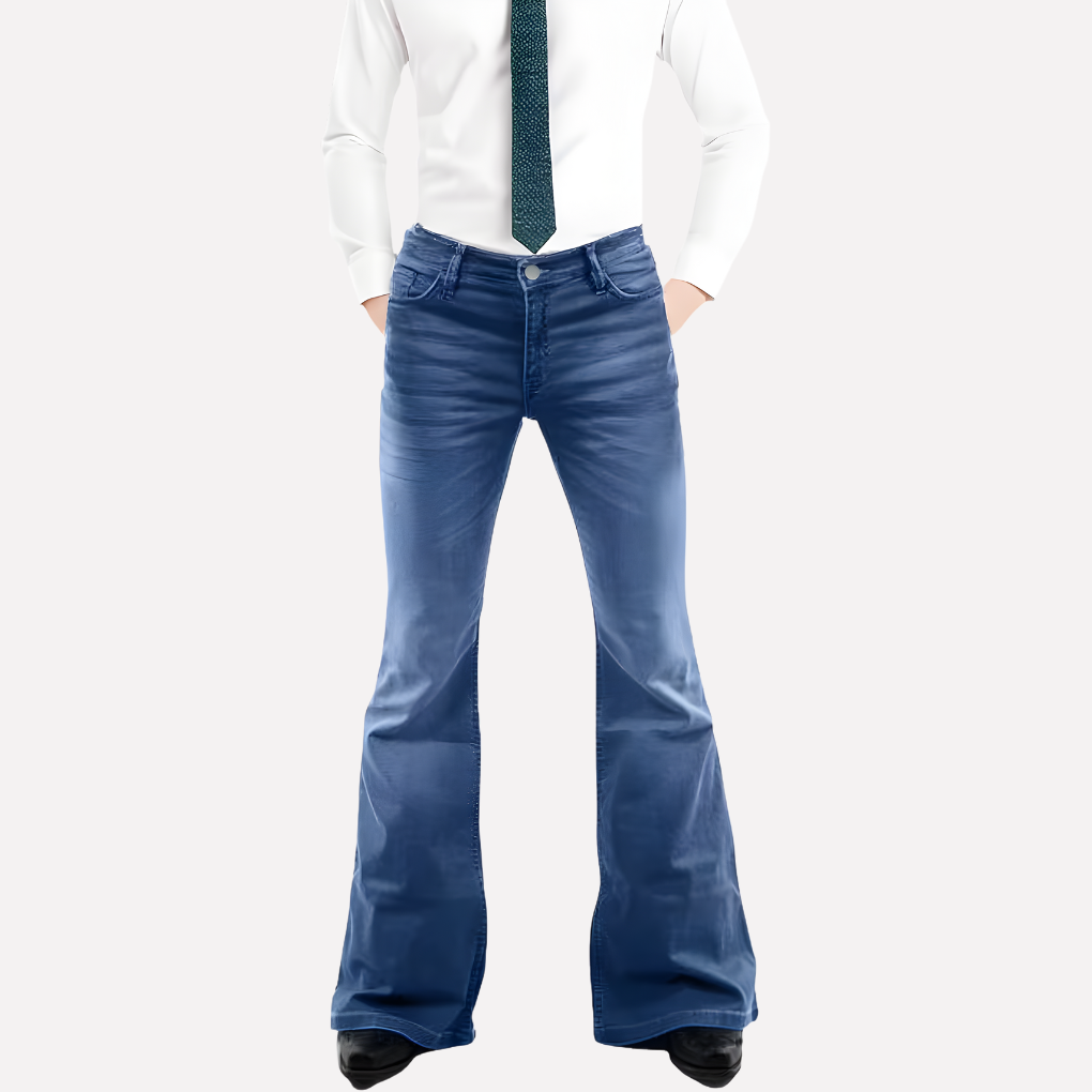 Men's Flare Jeans Bell Bottom Bootcut Denim