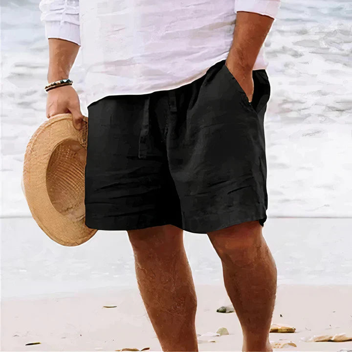 Men's Linen Bermuda Shorts Drawstring