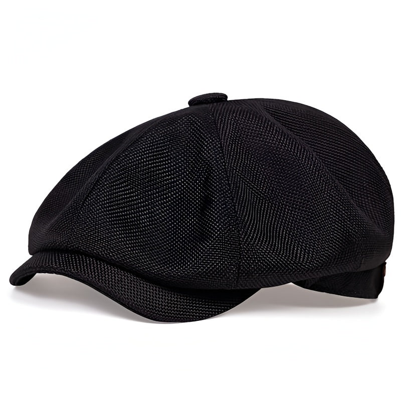 Men's Newsboy Cap Herringbone Flat Cap Peaky Blinders Style