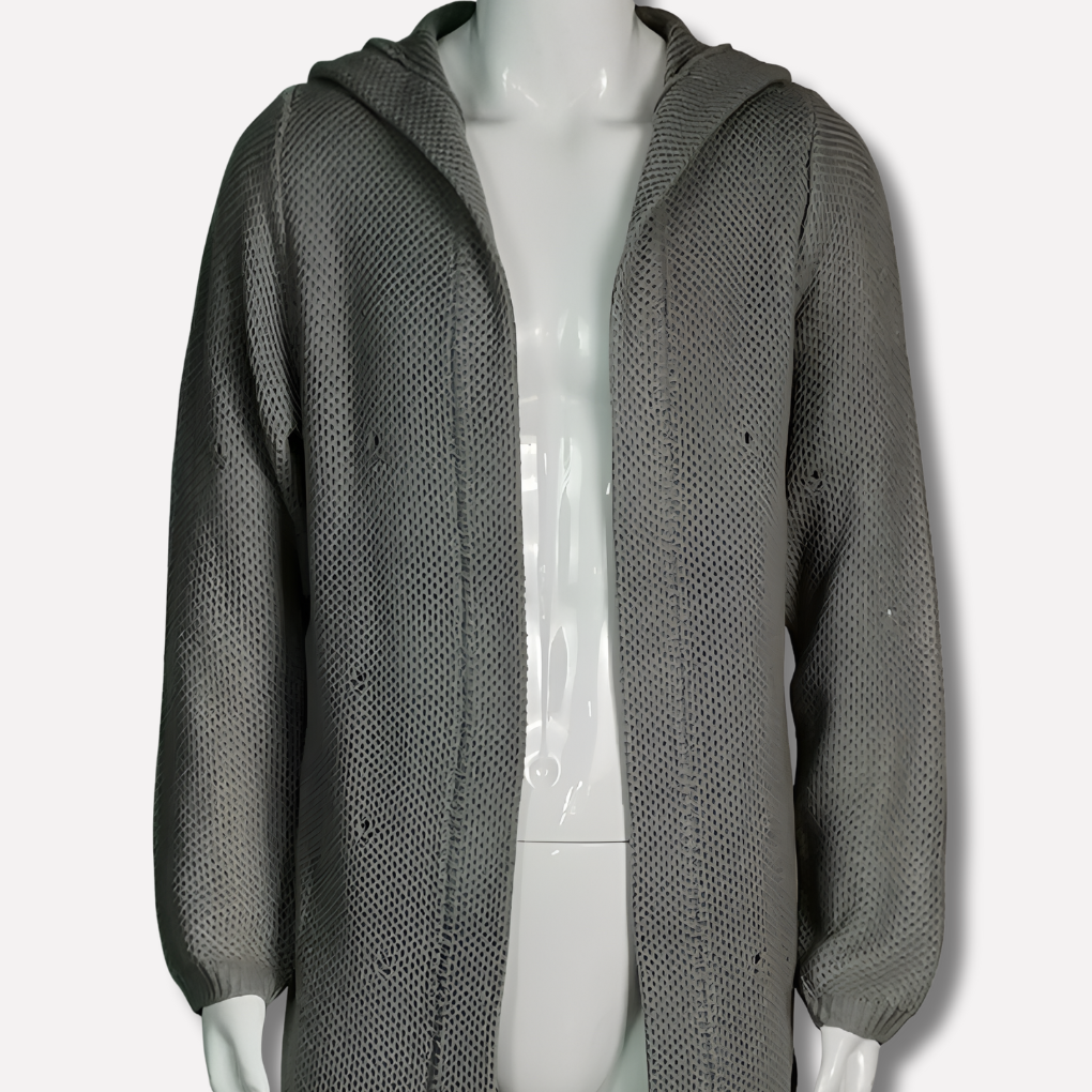 Men's Open Front Hooded Cardigan Sweater Long