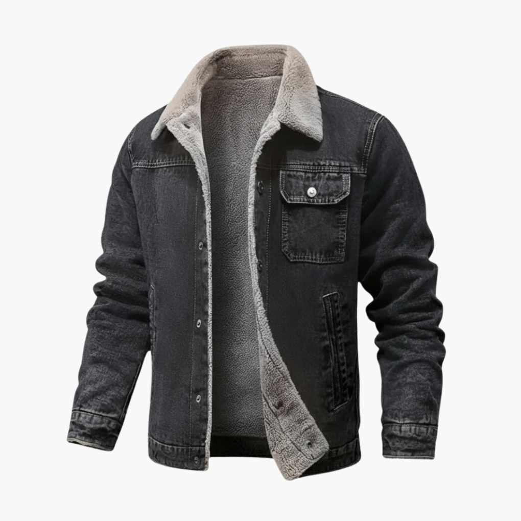Men's Sherpa Lined Denim Trucker Jacket