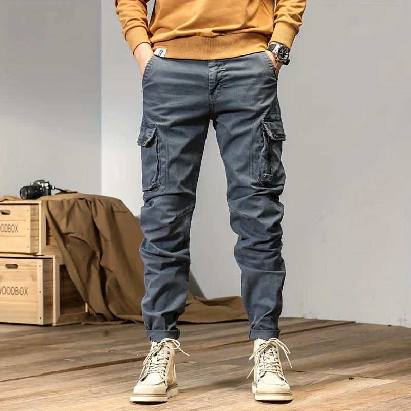 Men's Slim Fit Cargo Jogger Pants Multi-Pocket Tapered Leg