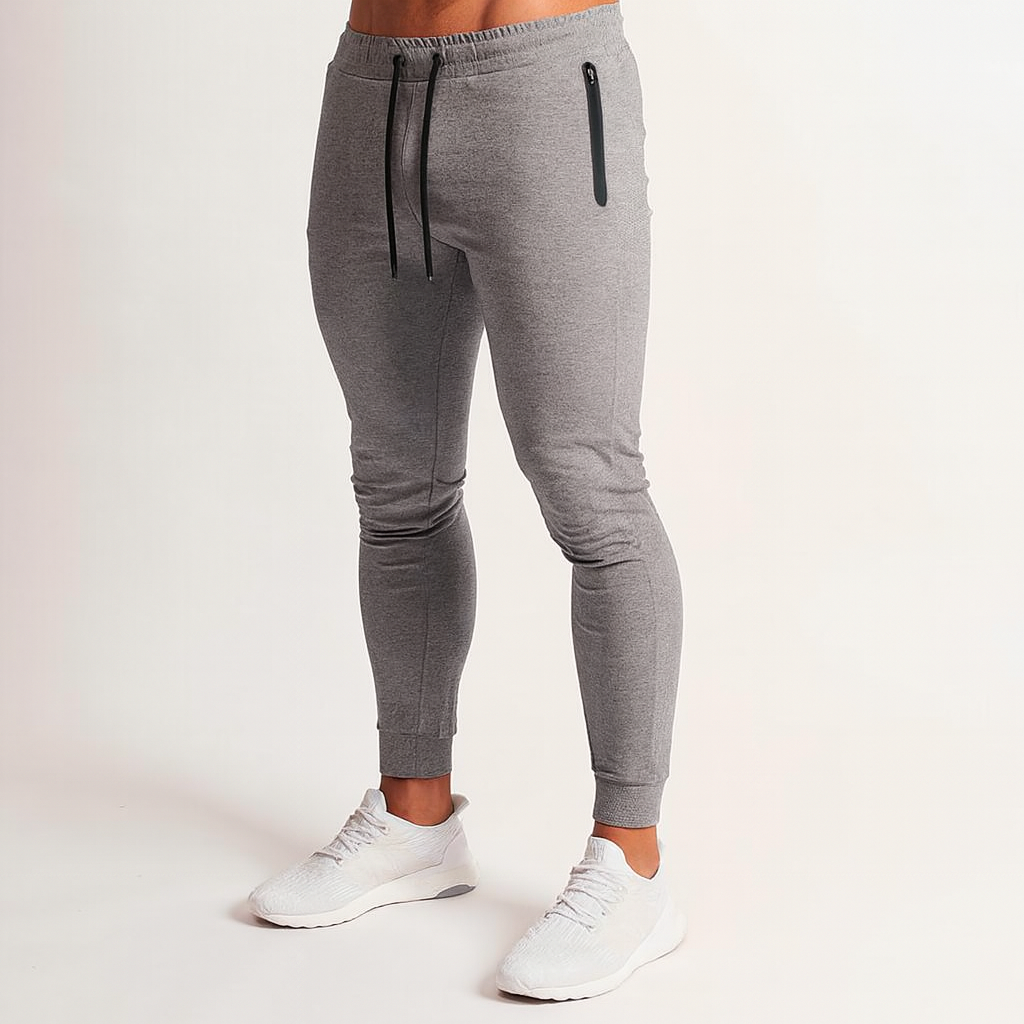 Men's Slim Fit Jogger Pants Zip Pocket Tapered Athletic
