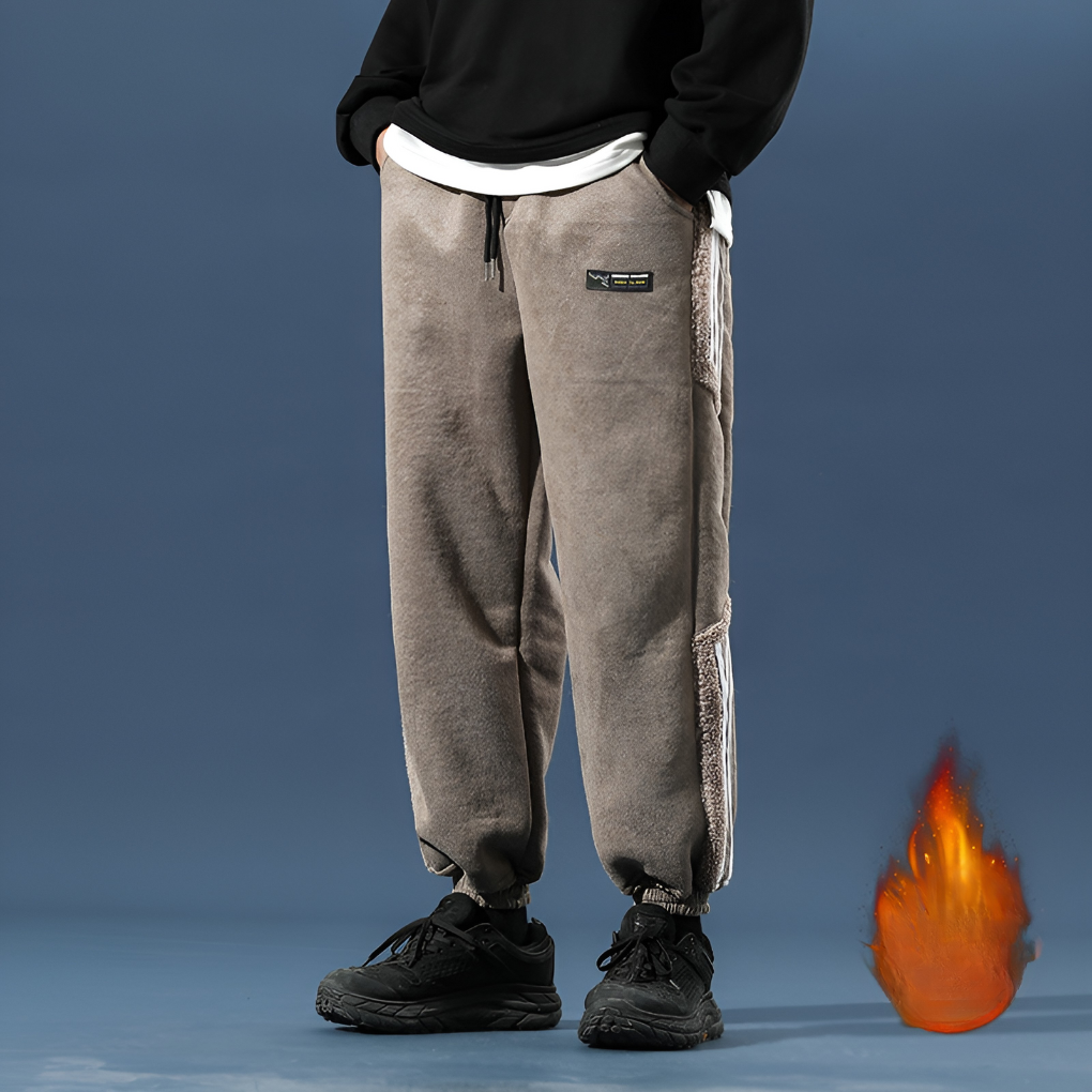 Men's Striped Baggy Sweatpants Elastic Cuff Jogger