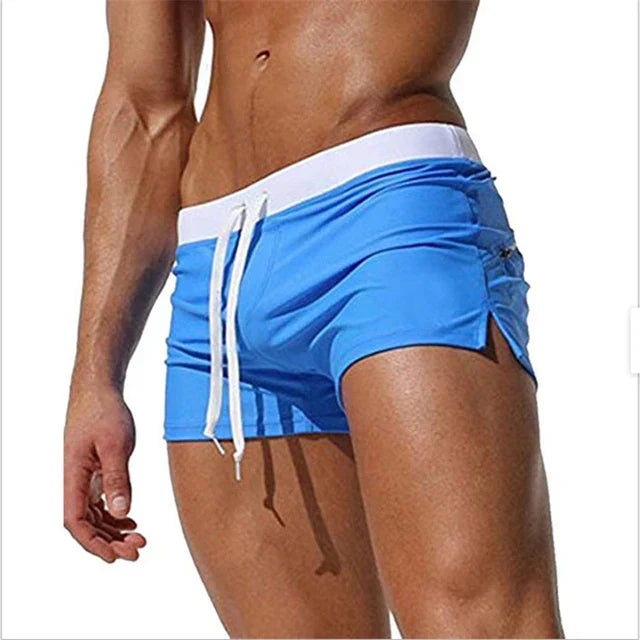 Men's Swimming Shorts Drawstring Beach Shorts