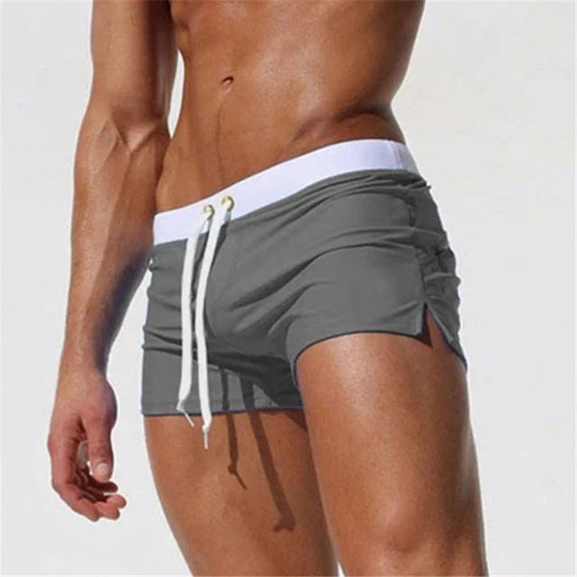 Men's Swimming Shorts Drawstring Beach Shorts