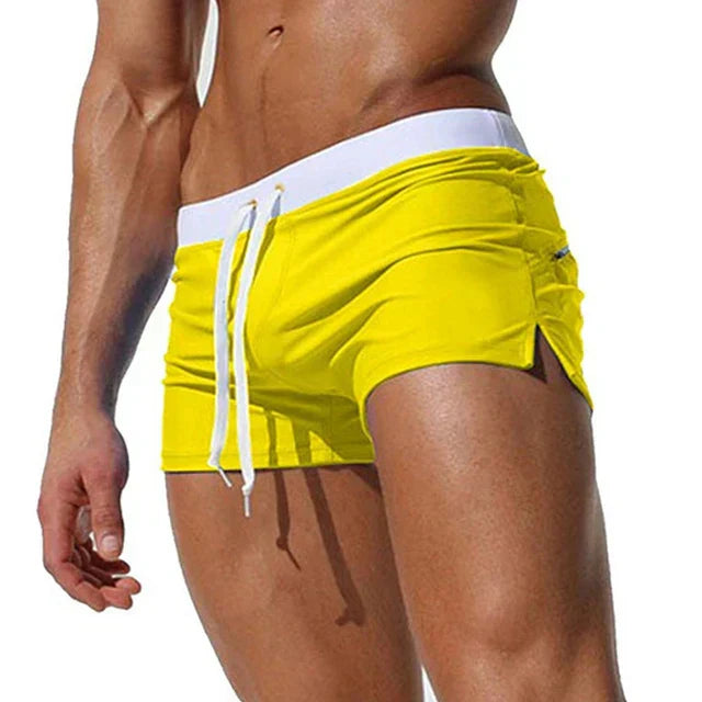 Men's Swimming Shorts Drawstring Beach Shorts