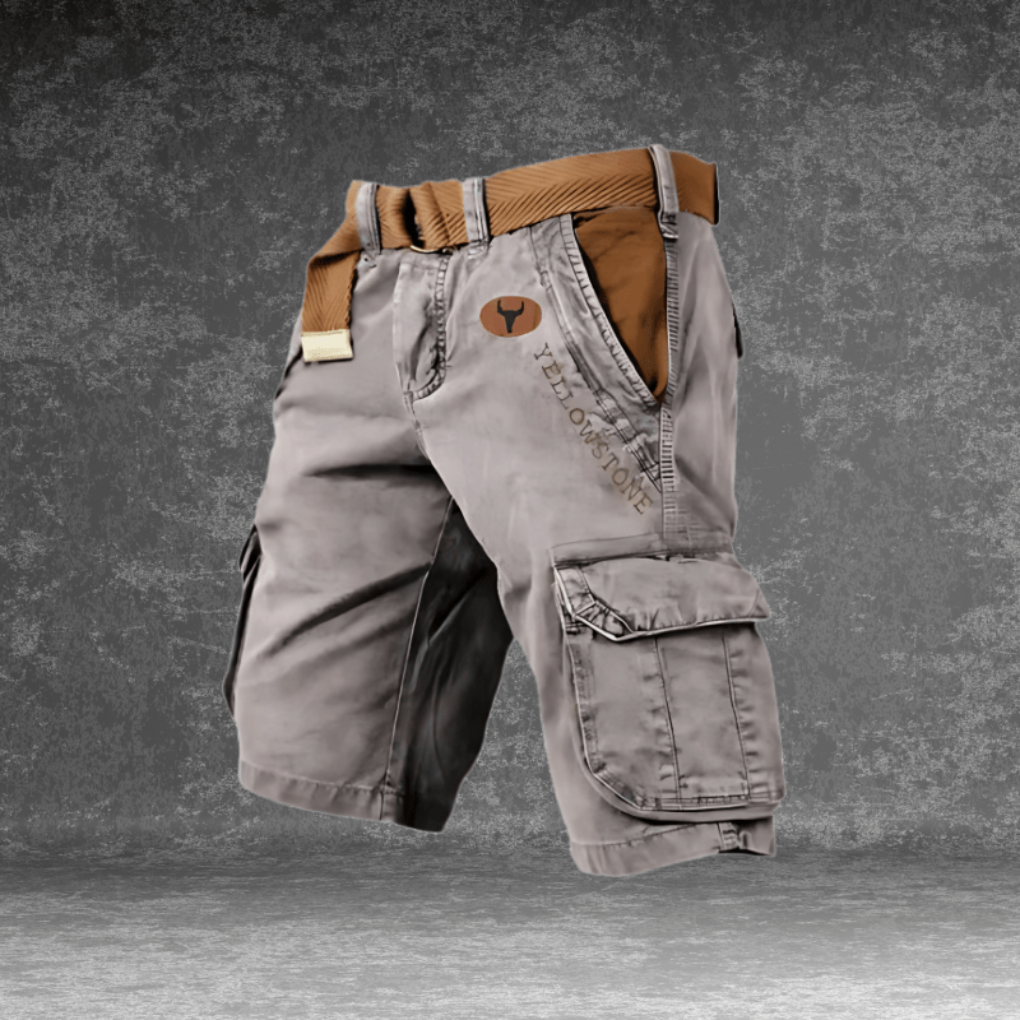 Men's Tactical Cargo Shorts with Belt Multi-Pocket Outdoor