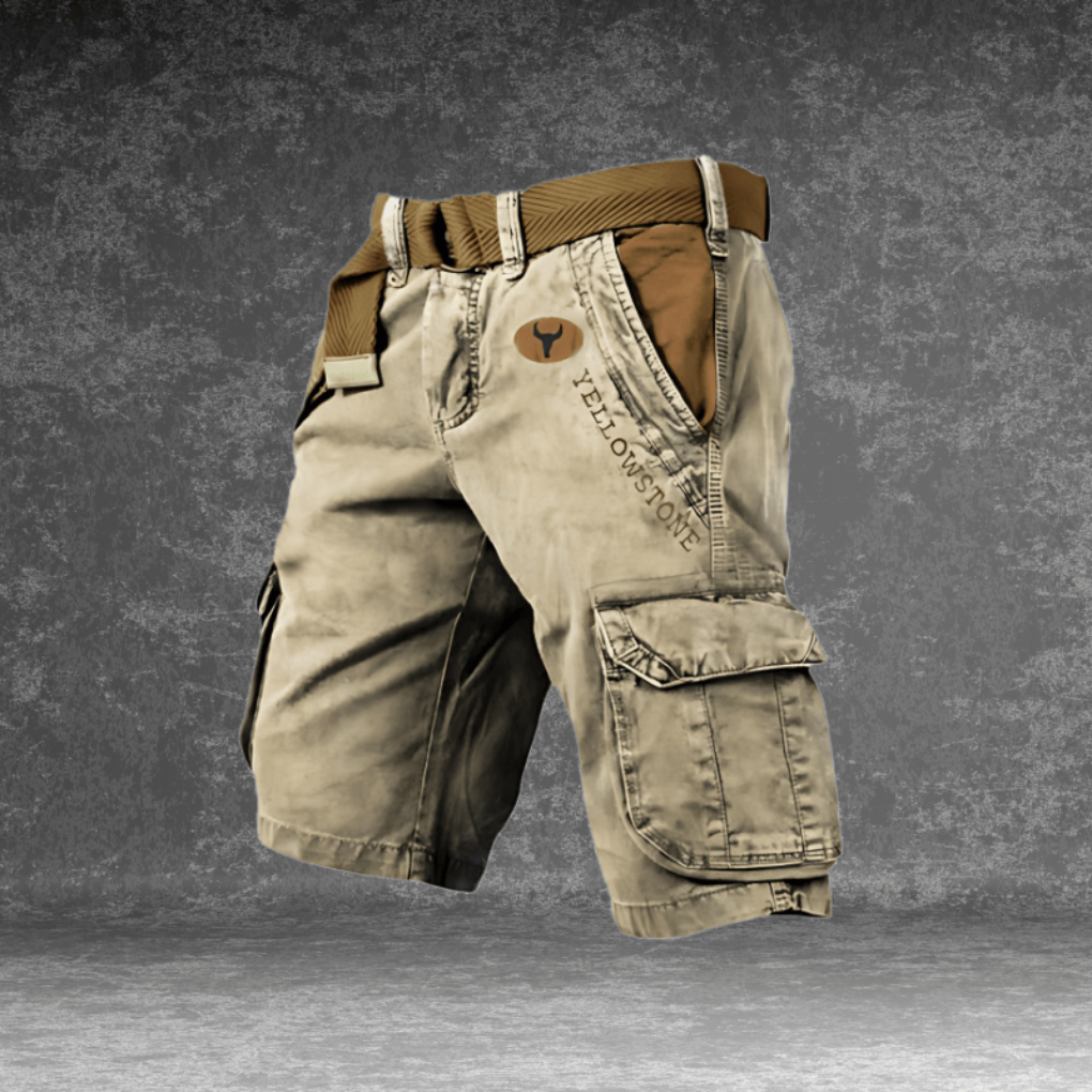 Men's Tactical Cargo Shorts with Belt Multi-Pocket Outdoor