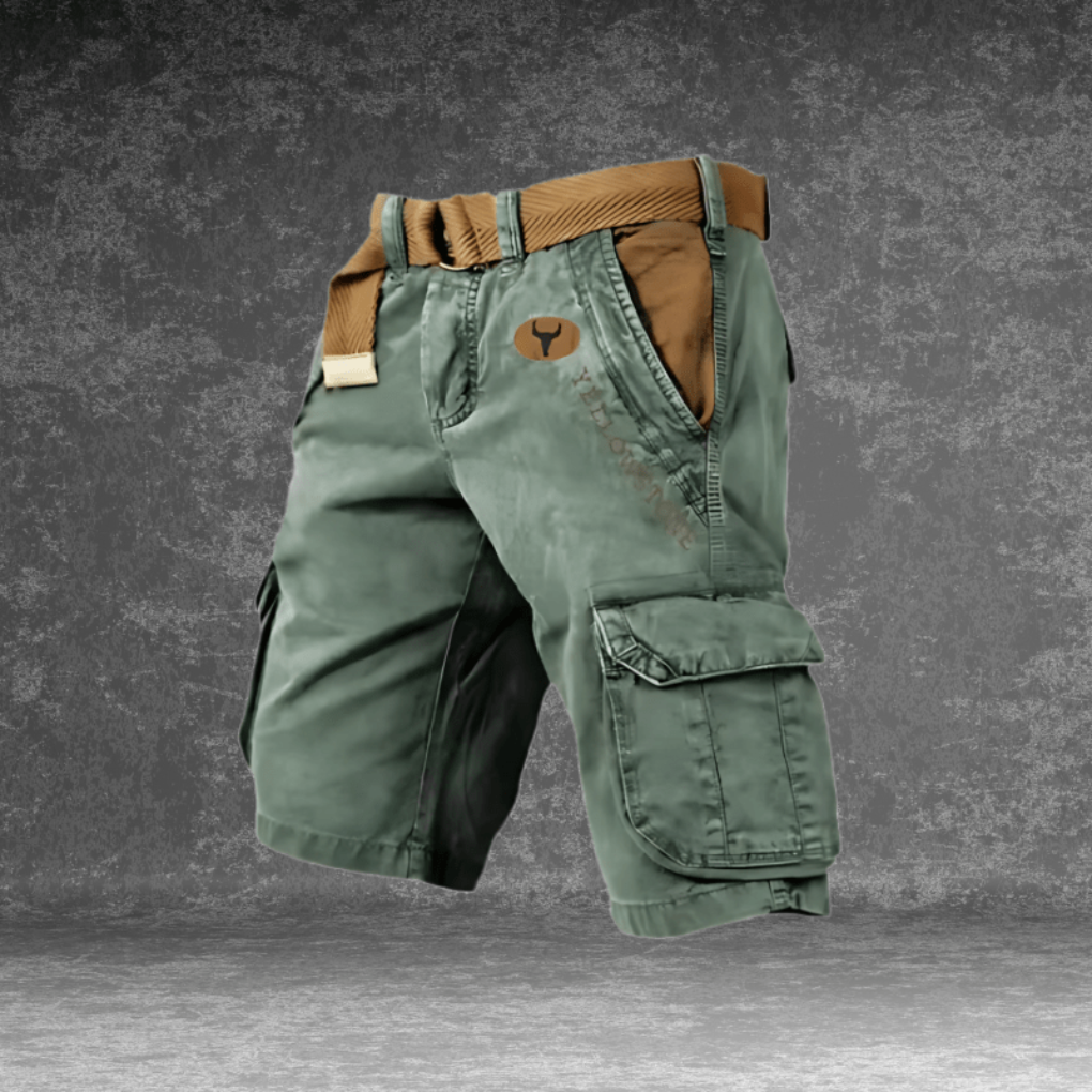 Men's Tactical Cargo Shorts with Belt Multi-Pocket Outdoor