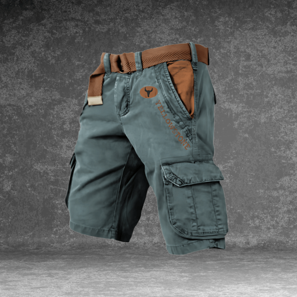 Men's Tactical Cargo Shorts with Belt Multi-Pocket Outdoor